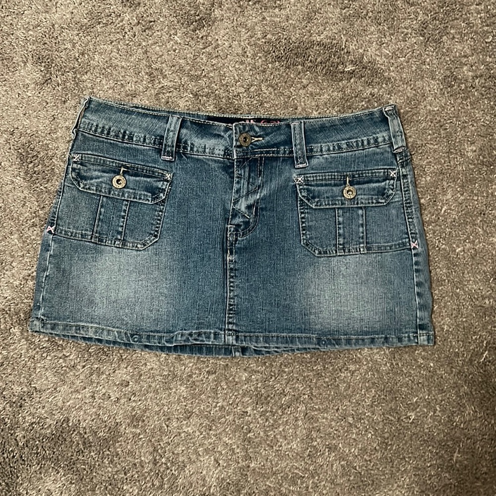 Denim mini skirt
